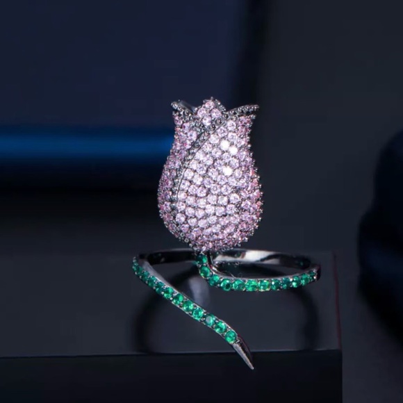 ✨✨Rose Lavander Tourmaline Ring✨✨ - Picture 2 of 5